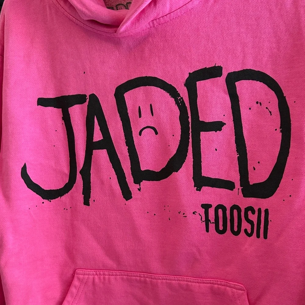 Toosii Merch Pink Jaded Hoodie Official Merch NWOT - Picture 3 of 5